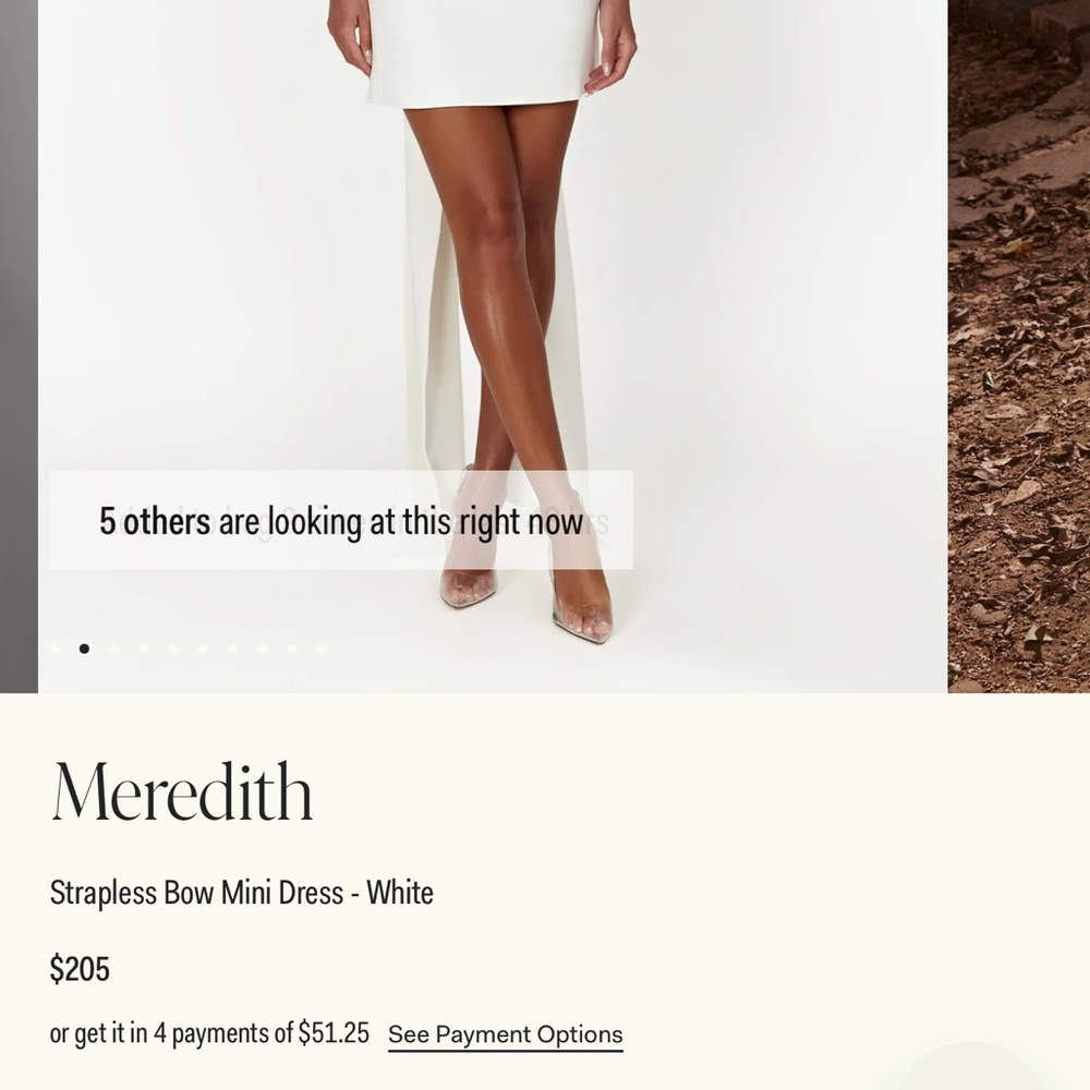 Meshki White Strapless Mini Dress